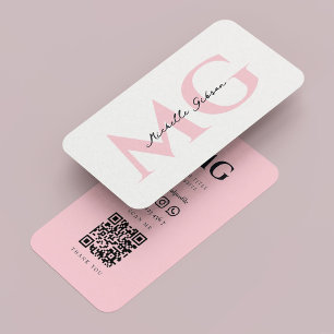 Lashes Makeup Artist Nail Tech Pastel Pink  Business Card