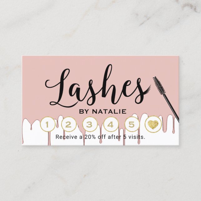 Lashes Makeup Artist Rose Gold Dripping Loyalty (Front)