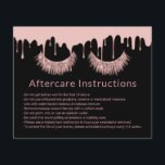 Lashes Makeup Artist Rose Gold Drips Aftercare Flyer<br><div class="desc">Lashes Makeup Artist Rose Gold Dripping Aftercare Black Instructions.</div>