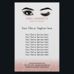 Lashes Makeup Artist Rose Gold Wink Eye Beauty Flyer<br><div class="desc">Lashes & Brows Makeup Artist Wink Eye Rose Gold Beauty Salon Brochures.</div>