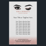 Lashes Makeup Artist Rose Gold Wink Eye Beauty Flyer<br><div class="desc">Lashes & Brows Makeup Artist Wink Eye Rose Gold Beauty Salon Brochures.</div>