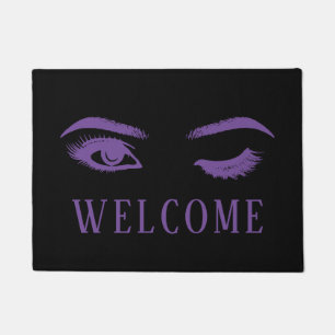 Lashes Makeup Artist Wink Eye Beauty Salon Welcome Doormat