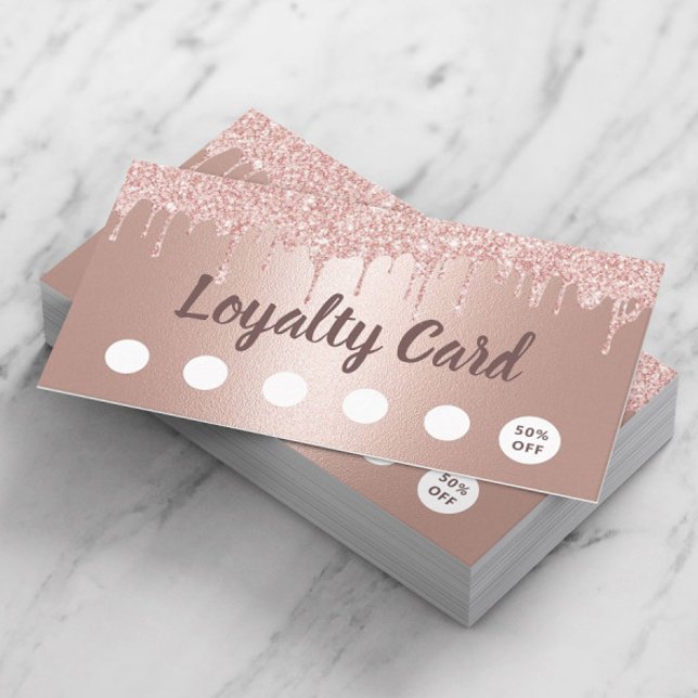 Lashes Makeup Hair Salon Rose Gold Drips Loyalty (Creator Uploaded)