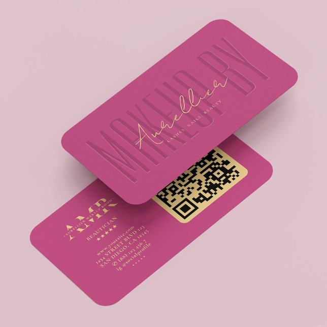 Lashes Makeup Nail Tech Pink Aesthetic Modern Business Card (Lashes Makeup Nail Tech Pink Aesthetic Modern Business Card
)