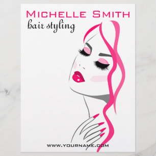 Lashes Manicure Hair Pink Girl Beauty Branding Flyer