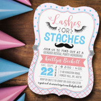 "Lashes Or Staches" Modern Gender Reveal Party