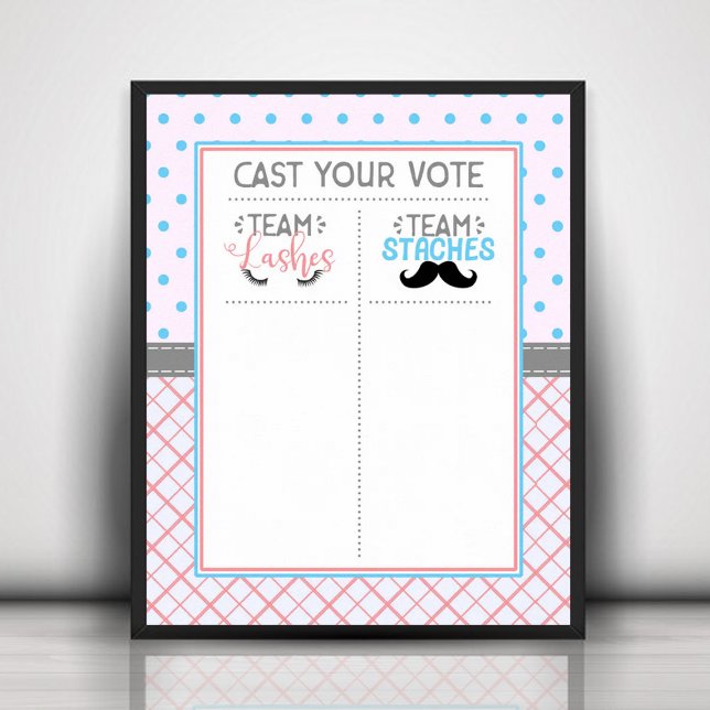 "Lashes Or Staches" Voting Sticker Chart (Creator Uploaded)