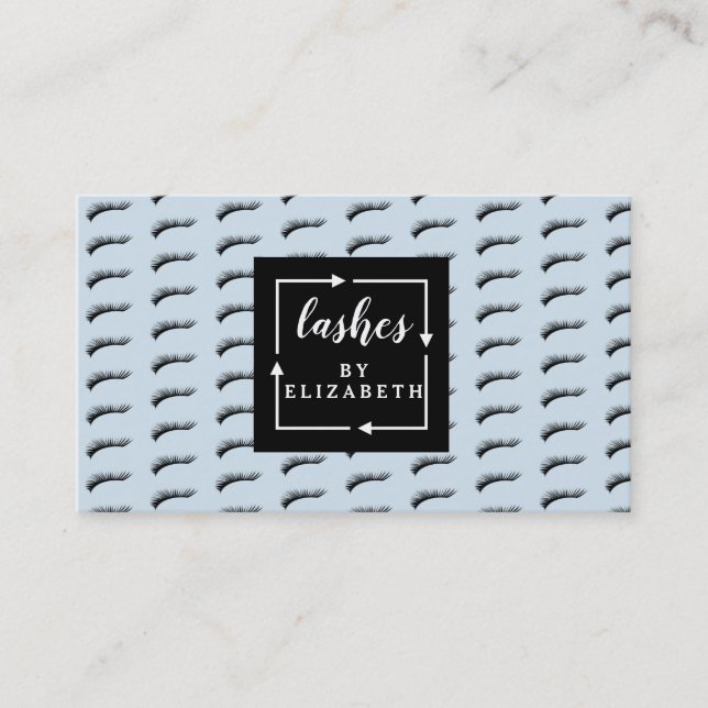 Lashes Pattern Lash Salon Business Card (Front)