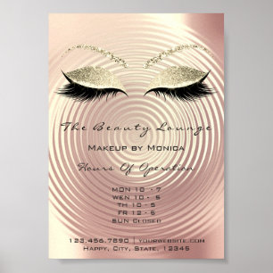 Lashes Studio Makeup Artist Glitter Beauty Salon Poster