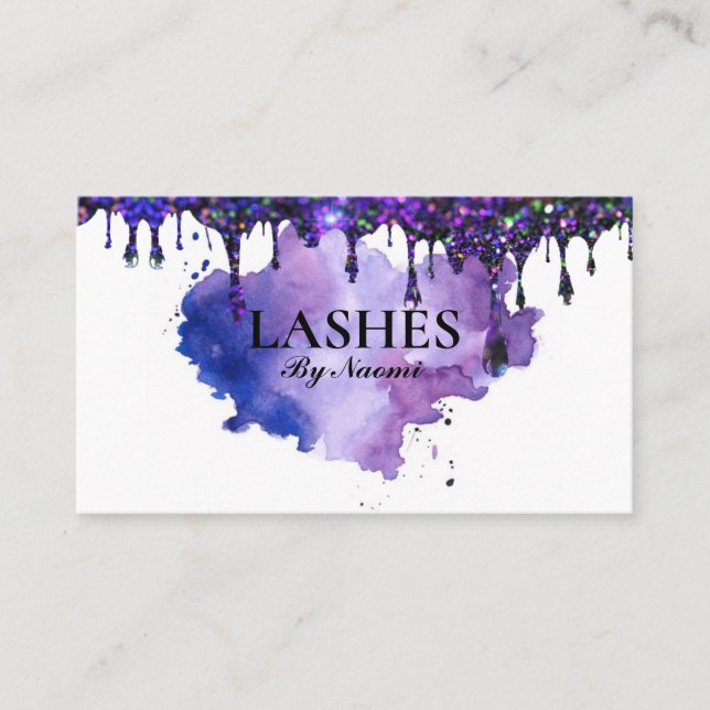 Lashes Watercolor Business Card (Front)