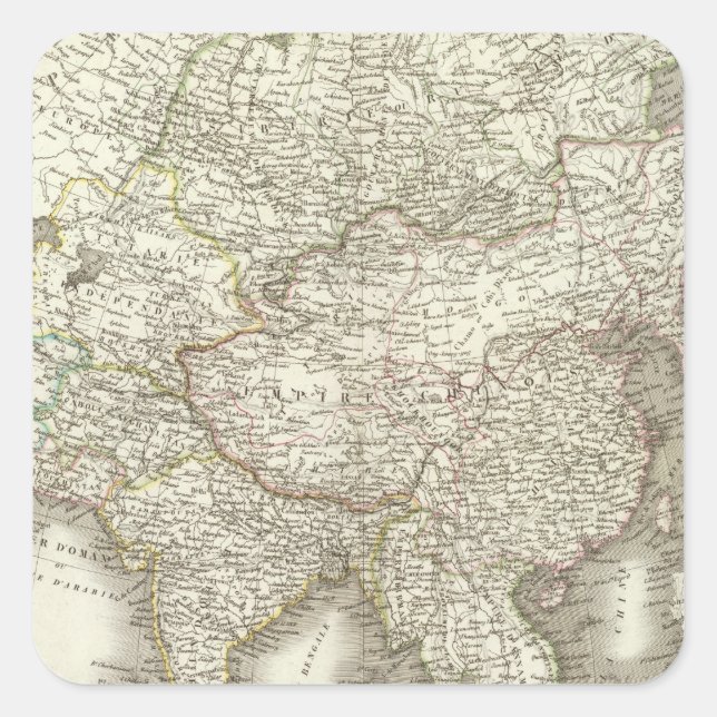 L'Asie - Asia Square Sticker (Front)