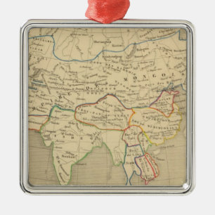 L'Asie, l'an 1220 ap JC Metal Tree Decoration