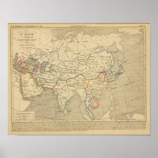 L'Asie, l'an 1220 ap JC Poster (Front)