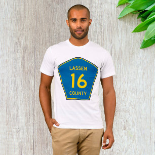 Lassen County Road Sign Mens T-Shirt