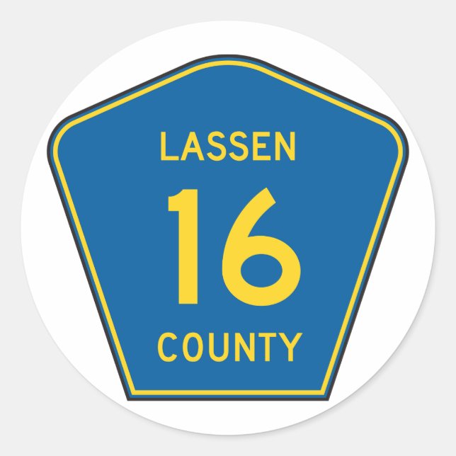 Lassen County Road Sign Stickers (Front)