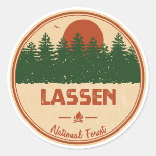 Lassen National Forest Classic Round Sticker