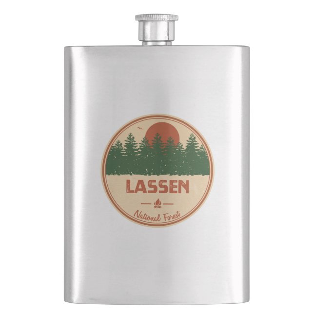 Lassen National Forest Hip Flask (Front)