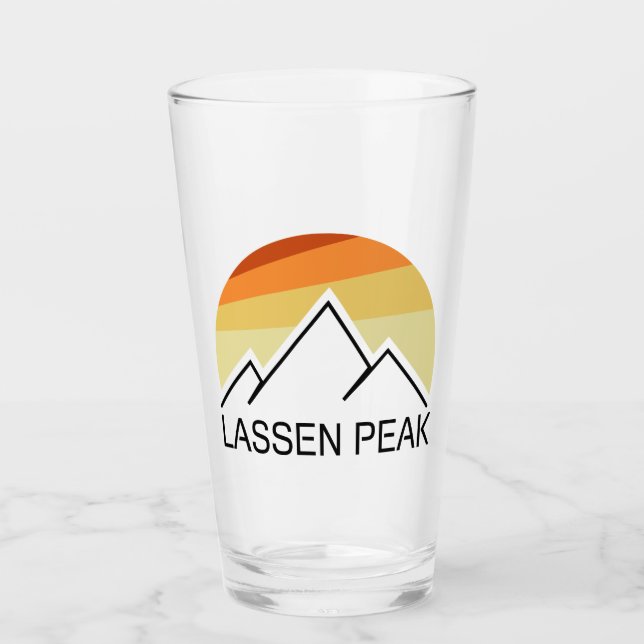 Lassen Peak California Retro Glass (Front)