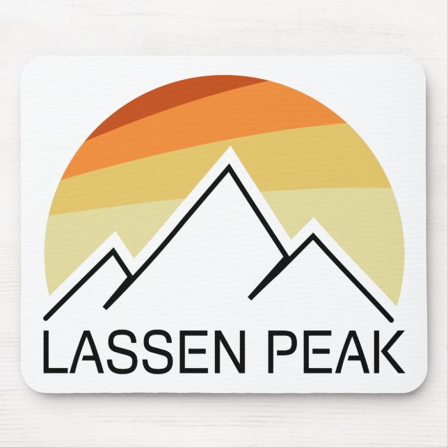 Lassen Peak California Retro Mouse Pad (Front)