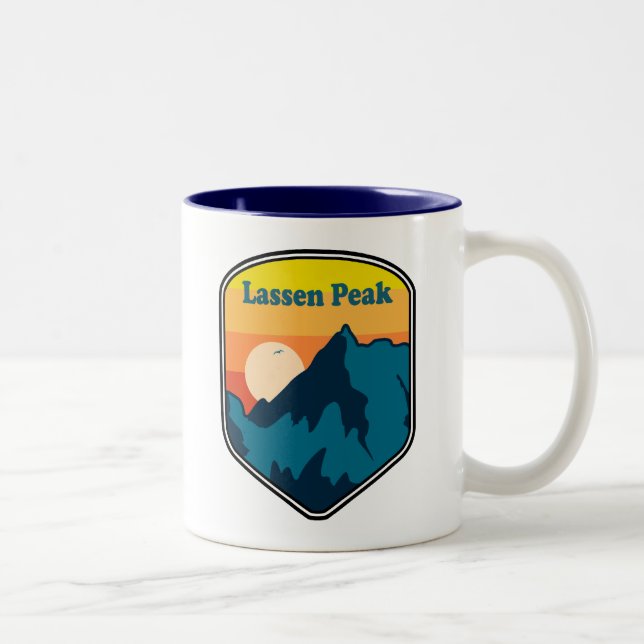 Lassen Peak California Sunrise Two-Tone Coffee Mug (Right)