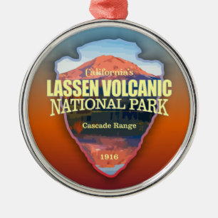 Lassen Volcanic (arrowhead) Metal Ornament