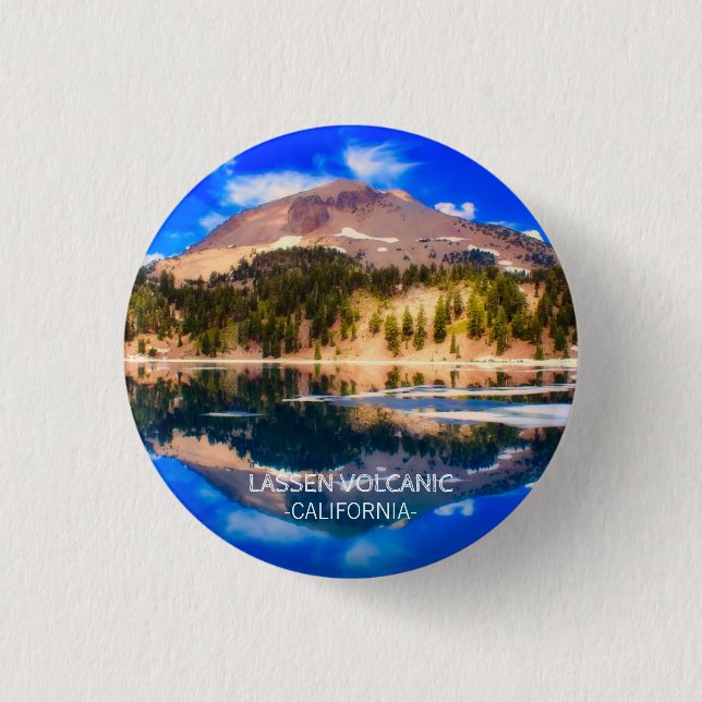 Lassen Volcanic National Park California bucket 3 Cm Round Badge (Front)