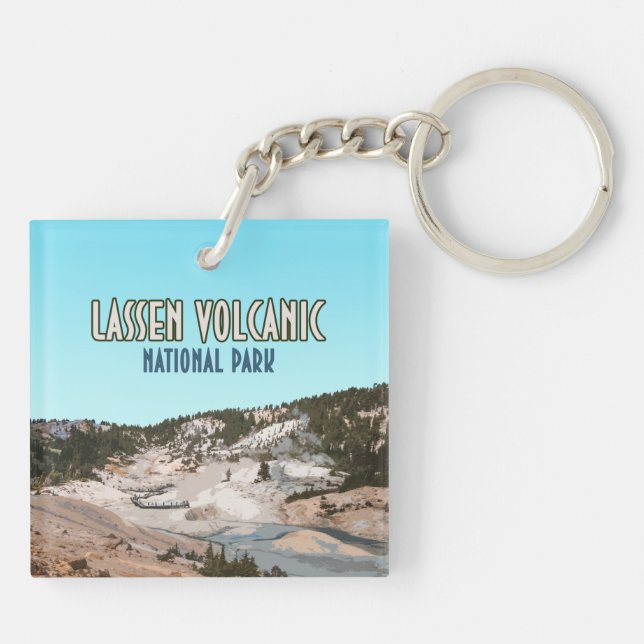 Lassen Volcanic National Park California Key Ring (Back)