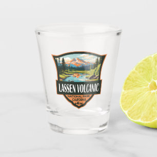 Lassen Volcanic National Park Illustration Travel Shot Glass