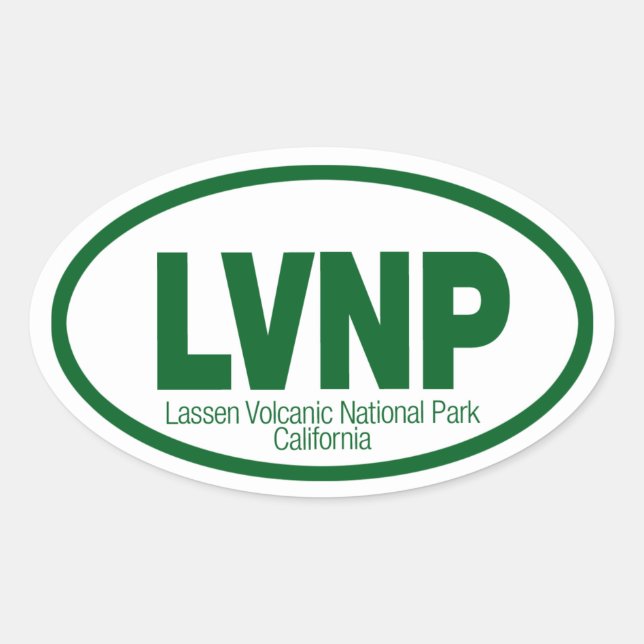 Lassen Volcanic National Park Oval Sticker (Front)