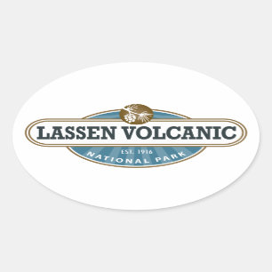 Lassen Volcanic National Park Oval Sticker