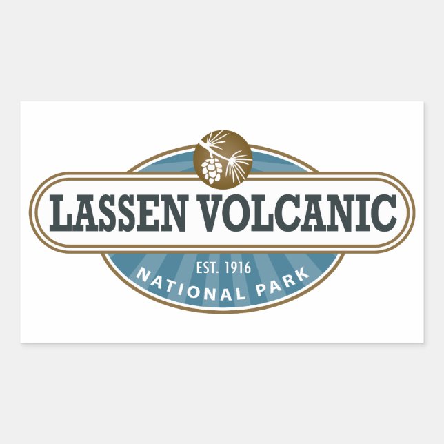 Lassen Volcanic National Park Rectangular Sticker (Front)