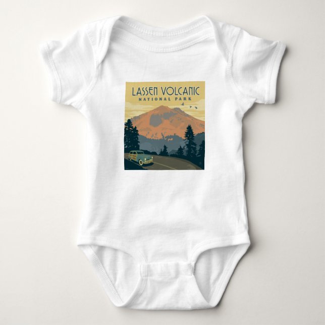 Lassen Volcanic National Park | Road Trip Baby Bodysuit (Front)