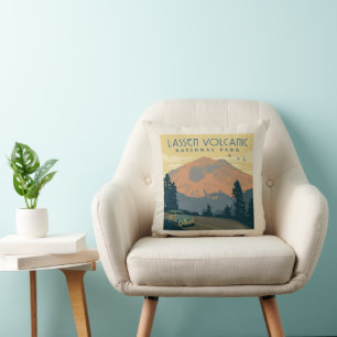 Lassen Volcanic National Park   Road Trip Cushion