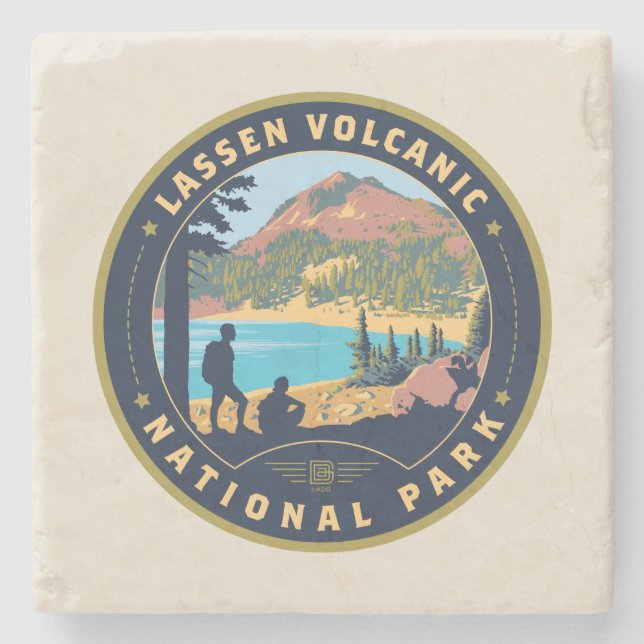 Lassen Volcanic National Park Stone Coaster (Front)