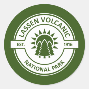 Lassen Volcanic National Park Sun Trees Classic Round Sticker