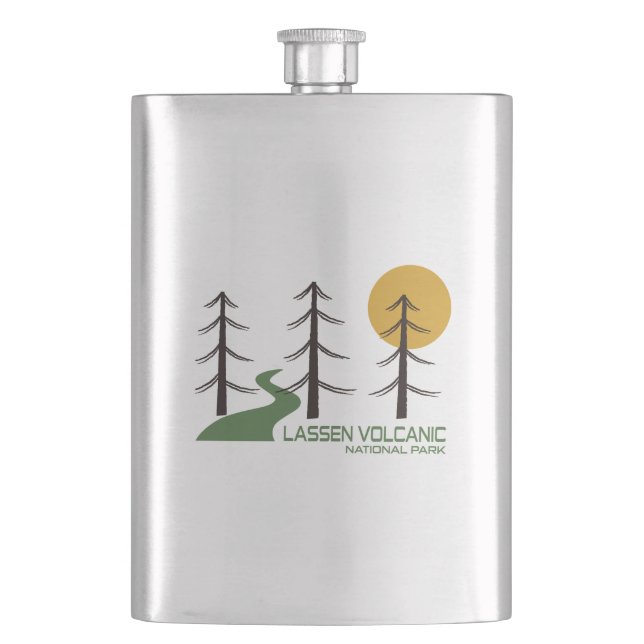 Lassen Volcanic National Park Trail Hip Flask (Front)