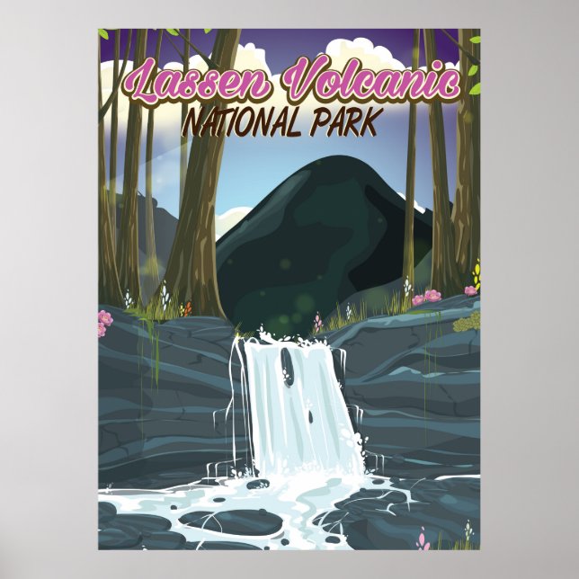 Lassen Volcanic National Park travel poster (Front)