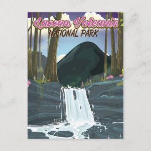 Lassen Volcanic National Park travel poster Postcard