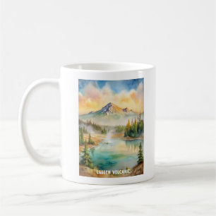 Lassen Volcanic National Park Watercolor Painting Coffee Mug