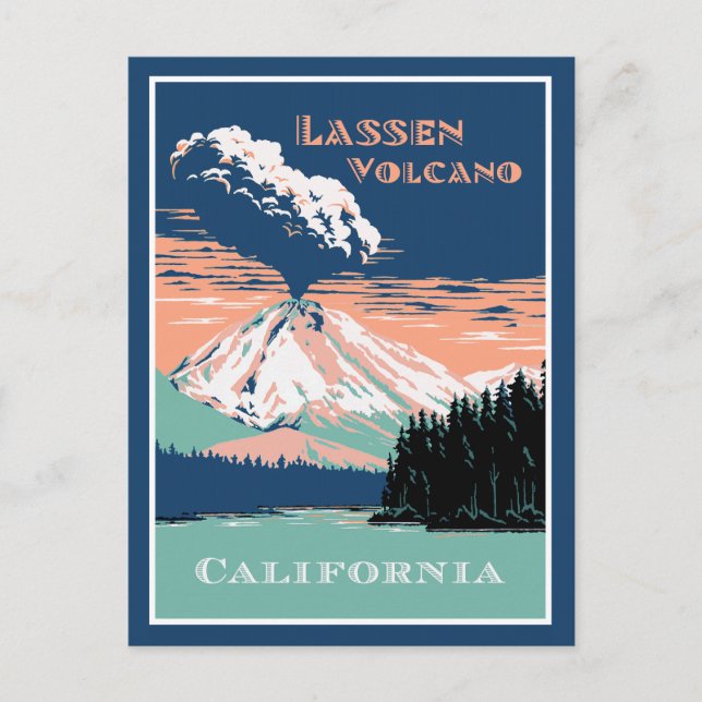 Lassen Volcano California Postcard (Front)