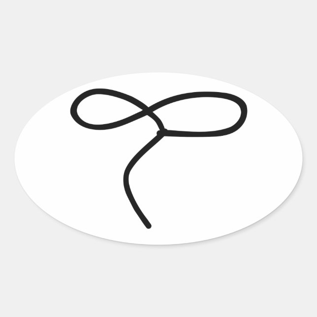 Lasso rope oval sticker (Front)