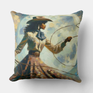 Lasso the Moon Cowgirl Pillow