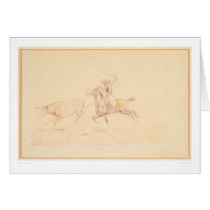 Lassoing the Steer 1905 (1418A)