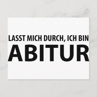 lasst mich durch, ich bin abitur postcard