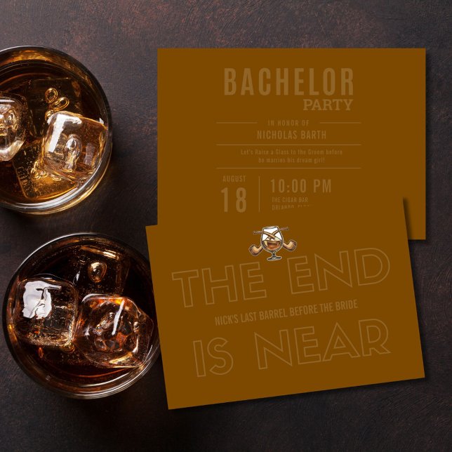 Last Barrel Before the Bride Bachelor Party Invitation (Last Barrel Before the Bride Bachelor Night Invitation)