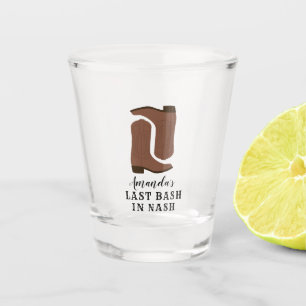 Last Bash in Nash Bachelorette Boots Shot Glass