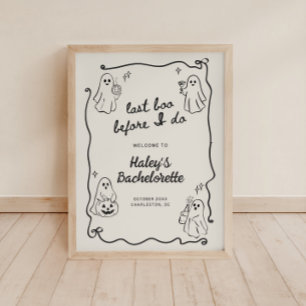 Last Boo Before I do Halloween Bach Welcome Poster