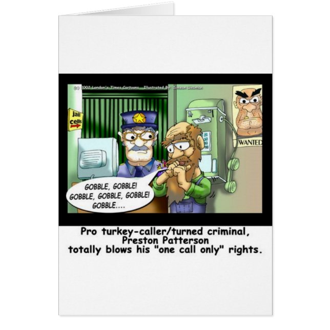 Last Call 4 Turkeys Funny Cartoon Gifts (Front)