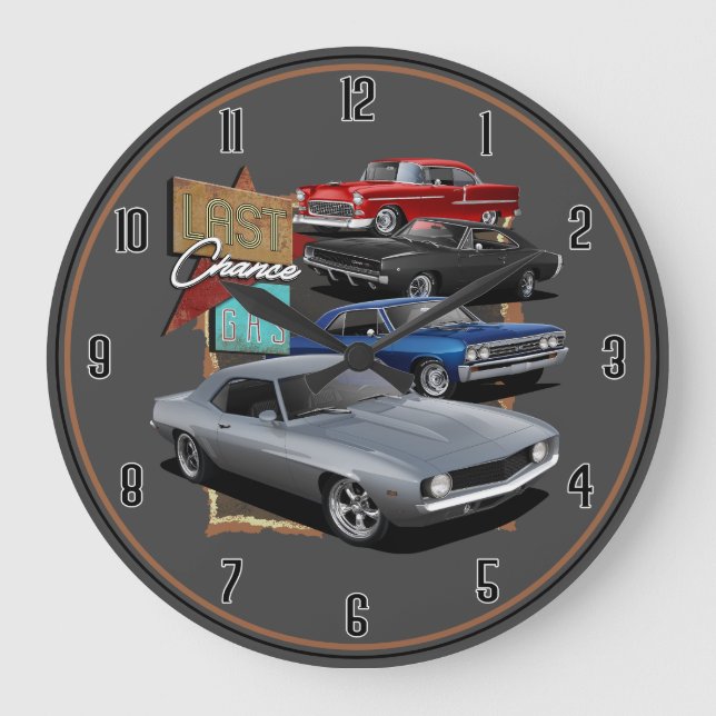 Last Chance Gas Large Clock (Front)