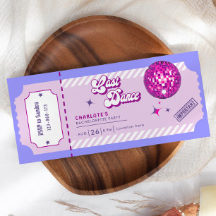 Last Dance Disco Bachelorette Party Invitation